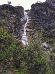 Trekking to Laguna 69, Huaraz, Peru. In Huascarán National Park, this lagoon/lake is at 4650m above sea level. The hike can be challenging due to the high altitude but it has outstanding landscapes.