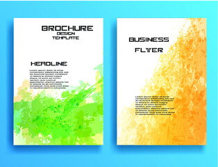 Naklejka premium Set of Vector Flyer Templates. Brochure Design . Abstract Modern Background . Grunge 