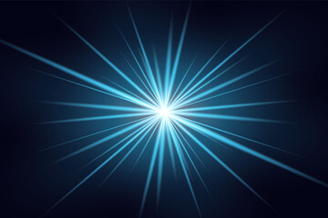 Naklejka premium Blue horizontal lens flares pack. Laser beams, horizontal light rays.Beautiful light flares.
