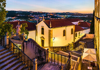 Saint Antonio Chapel at sunset in Coimbra, Portugal