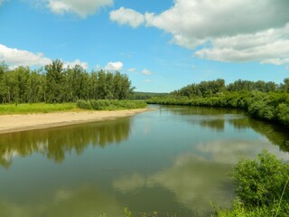 Fototapeta premium landscape with river, Russia