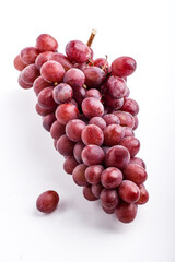 bunch of grapes on white background