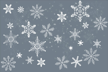 Snowflake pattern seamless. Festive Christmas and New Year background.