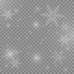 Snowflake pattern seamless. Festive Christmas and New Year background.