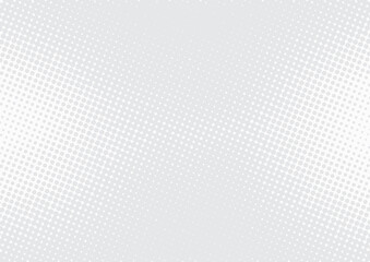 Soft grey pop art comic background with halftone effect, vector illustration in retro style
