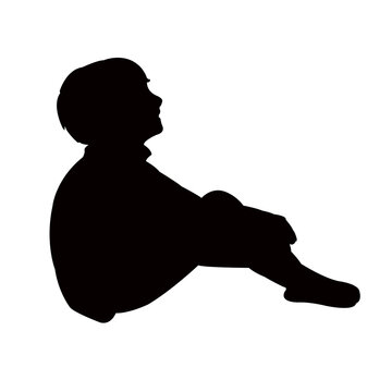 recommend clip art: a boy body silhouette vector