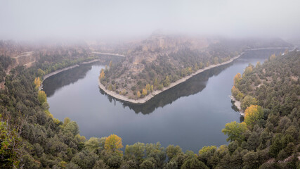 meander, Las Hoces del Río Duratón Natural Park, Segovia province, Spain