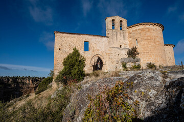 Romanesque hermitage of San Frutos, Las Hoces del Río Duratón Natural Park, Segovia province, Spain