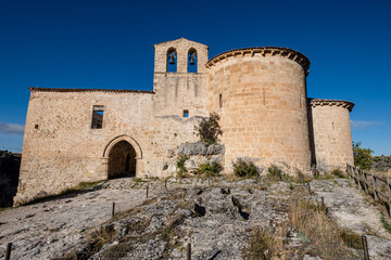 Fototapeta premium Romanesque hermitage of San Frutos, Las Hoces del Río Duratón Natural Park, Segovia province, Spain