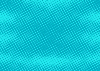 Blue pop art background in retro comic style with halftone effect, vector illustration