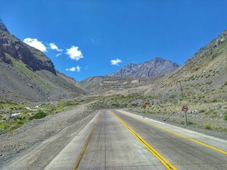 Andes Mountains - Cordillera de los Andes, Argentina/Chile. The Andes are the longest continental mountain range in the world, forming a continuous highland along the western edge of South America.