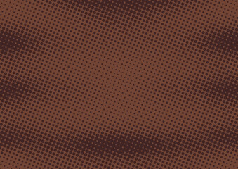Obraz premium Retro brown pop art background with halftone effect, vector illustration