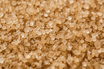 brown sugar.unrefined cane sugar.background. Top view. Flat lay. Powerful healthy sweetener.