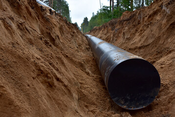 Installation Natural Gas pipeline. Crude Oil Pipe Transportation Market. Petrochemical Industry....