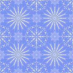 Seamless pattern with snowflakes. Winter endless background with fragile different crystals.Christmas and New Year festive decor.Vector illustration