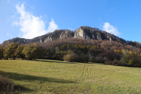 Cervenokamenske bradlo mountain, Chotuc sadle,  in west Slovakia