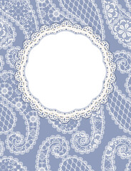 Abstract vintage pattern with decorative flowers, leaves and Paisley pattern in Oriental style.