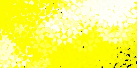 Light yellow vector background with triangles.