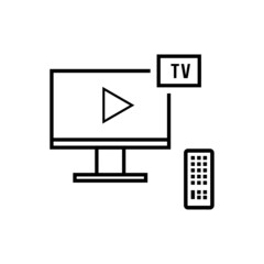 TV And Remote Illustration