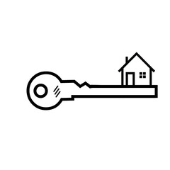 House key icon vector illustration