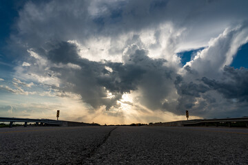 Celestial Rays Through the Clouds