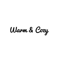 ''Warm and Cozy'' Word Lettering Illustration
