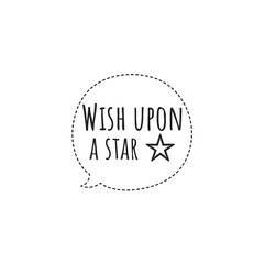 ''Make a wish'' Word Lettering Illustration to Print on products/For Design Development