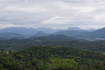 Fototapeta na wymiar Vista no pico Malwee, Jaraguá do Sul/SC Malwee Pike, Jaragua do Sul/SC