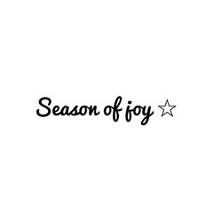 ''Season of joy'', Christmas Word Lettering Illustration