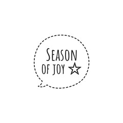 ''Season of joy'', Christmas Word Lettering Illustration