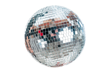 Disco Ball music event equipment on white