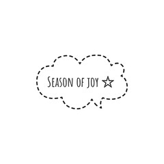 ''Season of joy'', Christmas Word Lettering Illustration