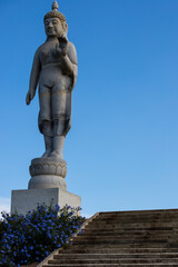 Buddha sculpture at Bacalh&ocirc;a Buddha Eden, asian style garden, Quinta dos Loridos, Bombarral, Portugal, September 10, 2020