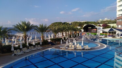 swimming pool in the hotel