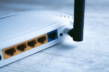 Wireless Wi-Fi router on the table