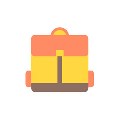 school bag flat icon illustration