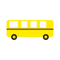 school bus flat icon illustration