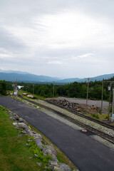 train tracks on the mountain