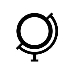 Globe outline icon illustration