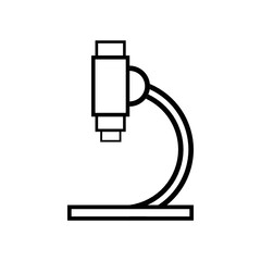 microscope outline icon vector