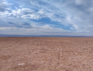 Fototapeta na wymiar Ojos del Salar, Atacama Desert, Chile, South America. This area has deserts, salt flats, volcanoes, geysers, hot springs and a lot of animals.