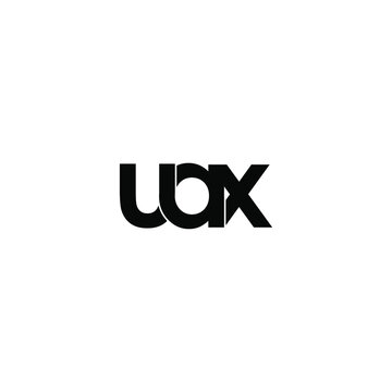 uax letter original monogram logo design