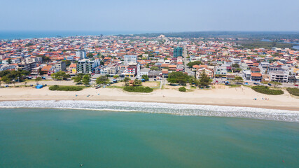 Aerial view of Enseada beach, in São Francisco do Sul, Santa Catarina