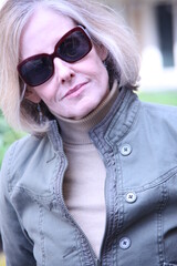 Naklejka premium Mature female blond beauty .