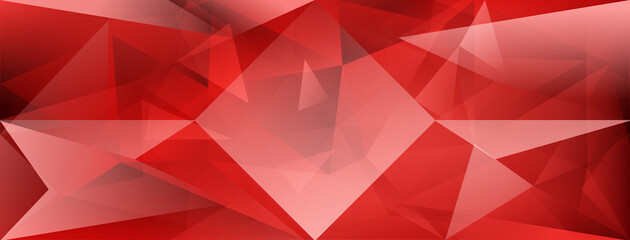 Abstract crystal background with refracting of light and highlights in red colors