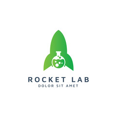 rocket lab negative space logo design
