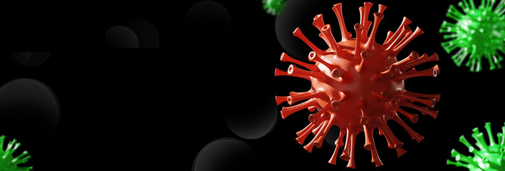 New covid-19 conoravirus outbreak. 3D illustration