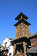 小江戸川越　蔵造りの町並み　時の鐘