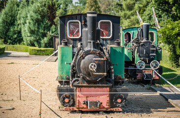 Fototapety  Old disused narrow gauge trains in the museum in Wenecja in Poland