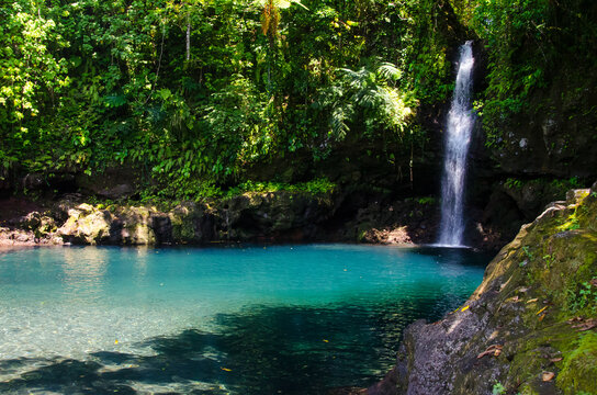 Mesmerizing Shot Of Afu Aau Waterfall In Samoa